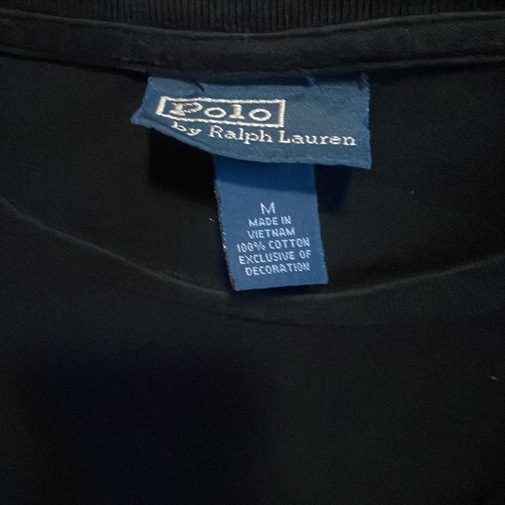 Polo Ralph Lauren black tee shirt size medium - Picture 4 of 5